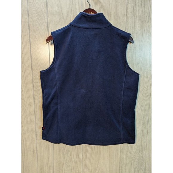 Woolrich Fleece Vest Women's Size LARGE Navy Blue Zip Up READ Winter Sleeveless - Picture 2 of 7